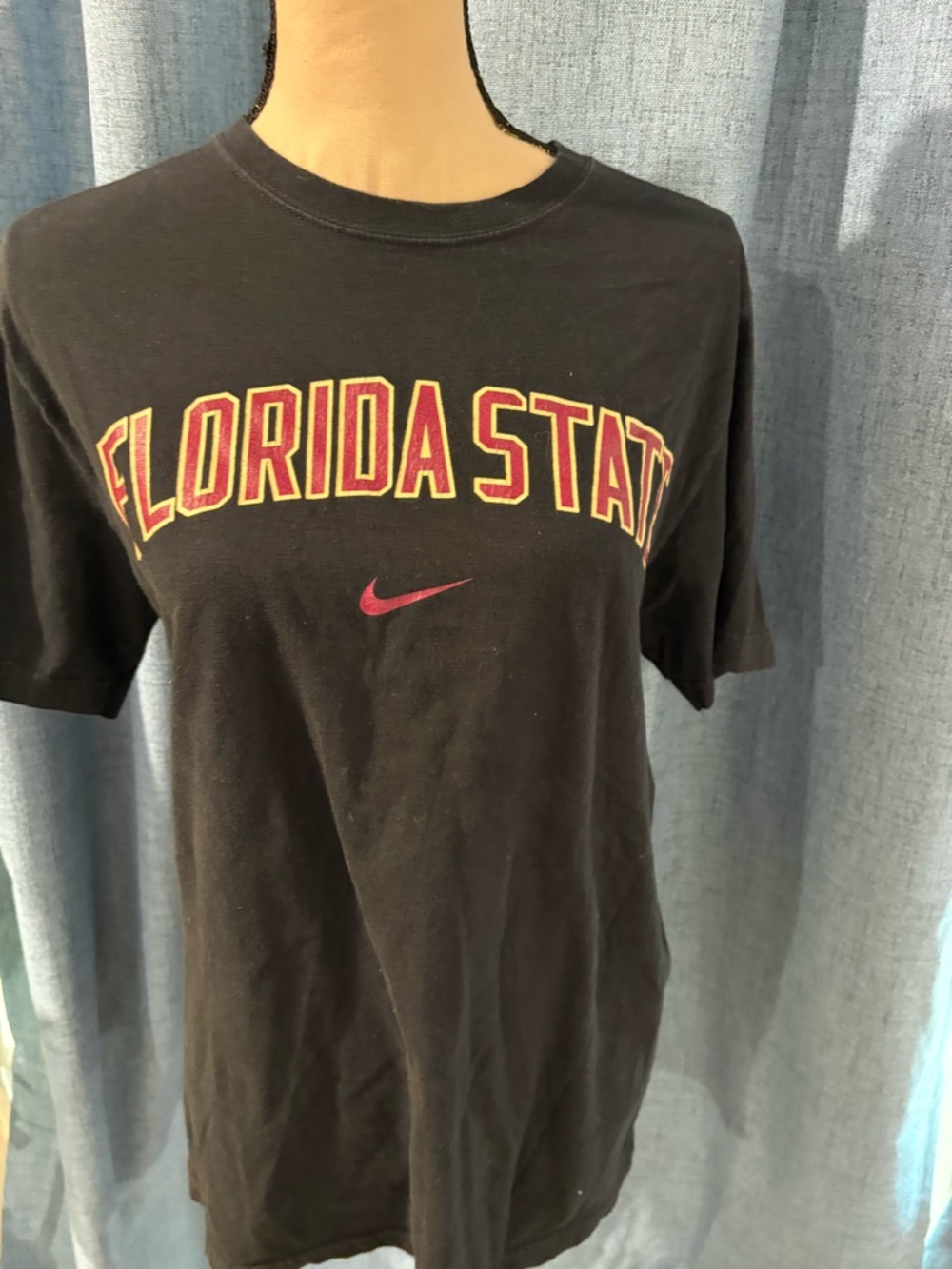 Nike Black Florida State Short Sleeve Tee with Garnet and Gold Logo
